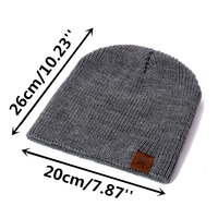 1 sztuk kapelusz PU list dorywczo czapki typu Beanie dla mężczyzn kobiety ciepły czapka zimowa z dzianiny moda solidna czapka Beanie w stylu hip-hop kapelusz czapka Unisex 4